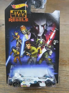 Hot Wheels Star Wars Rebels 2015 8/8 Jet Threat 3,0 blanco con radio negro OH5 Whls - Imagen 1 de 8