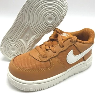 *NEW* TODDLER KIDS Nike Air Force 1 LV8 2 (TD) Brown / White (DX1886 800) - Image 1 of 4