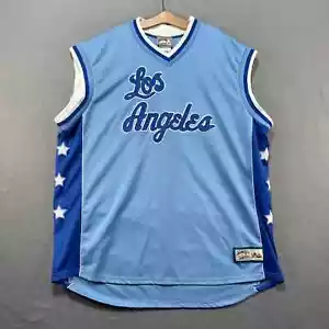 Los Angeles Lakers hardwood Classics Majestic Throwback Jersey 2XL Blue NBA - Picture 1 of 9