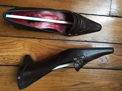 Ballerines En Cuir Marron INÈS De La Fressange Neuve  - Photo 1/2