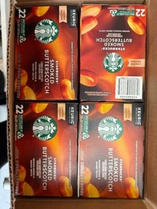 Starbucks Smoked Butterscotch K-Cups (4 boxes/88 Pods) Limited Ed BB 3/2025 - Picture 1 of 3