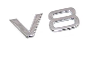 Inscripción V8 Original Audi Emblema Tuning Guardabarros Signo RS Modelos Cromo - Imagen 1 de 1