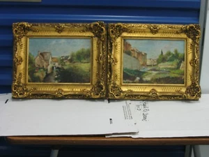 Par De Pinturas De Paisaje De Colección S. Nepi (2), Óleo Sobre Paneles De Madera - Imagen 1 de 10