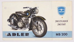 Adler MB200 Motorrad Zweizylinder Zweitakt Oldtimer - Bild 1 von 3