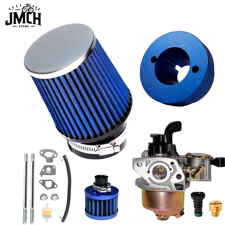 Blue Carburetor Air Filter Adapter Kit for Monster Moto MM80 Baja DB30 Mini Bike - Image 1 of 4