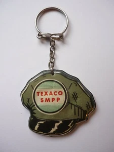RARE PORTE CLES TEXACO SMPP  PETROX SUPER + CASQUETTE DE POMPISTE - Foto 1 di 2