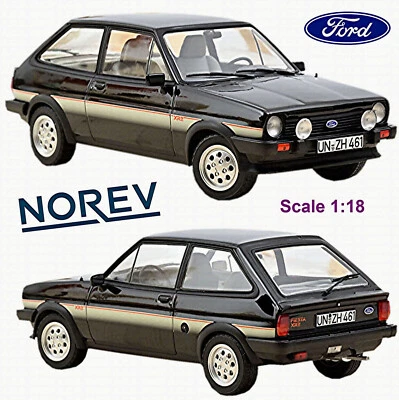 Ford Fiesta XR2 '84 Sedan 1981 Black 1:18 Norev 182743 - Image 1 of 3