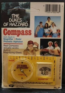 Rare VHTF 1983 Dukes of Hazzard MOC Gordy Compass Magnifying Ruler! Rare! - Picture 1 of 7