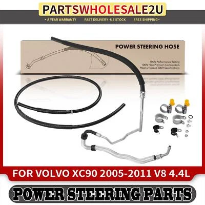 2pcs New Power Steering Return Line Hose Assembly for Volvo XC90 2005-2011 4.4L - Image 1 of 4