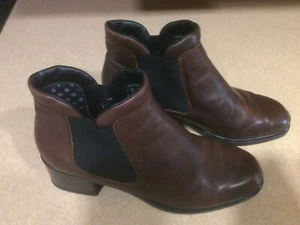 Rieker Women's Leather  Ankle  Boots Brown Size US 8.5 EU 40 Preowned - Picture 1 of 7