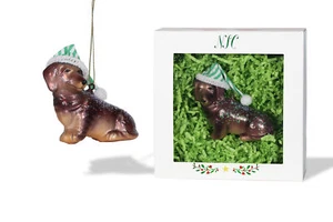 Nordstern Weihnachten | Dackel mit Mütze Glasschmuck | Christmas Collection - Bild 1 von 7