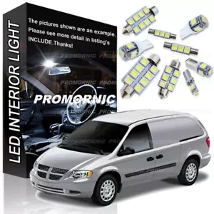 12x Xenon White Car Interior LED Light Bulb Kit for 01-2007 Dodge Grand Caravan - Picture 1 of 11