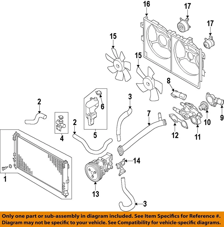 Ventilador de refrigeração MITSUBISHI OEM 11-22 Outlander Sport - Cobertura para ventilador 1355A225 - Imagem 1 de 1