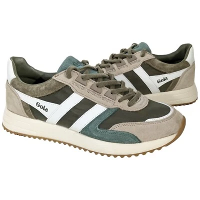 Gola Zapatos Hombre 8 Chicago Tenis Verde Beige Blanco EU 39 Foto 1 de 4