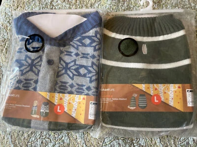 NIP—2 VIBRANT LIFE PET SWEATER L. 50-80lbs. Lab, german shepherd. 20” - Image 1 of 4