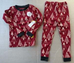 NWT Burt's Bees Baby Christmas Pajamas 4T Toddler Top + Bottom PJ Set Holiday - Picture 1 of 4