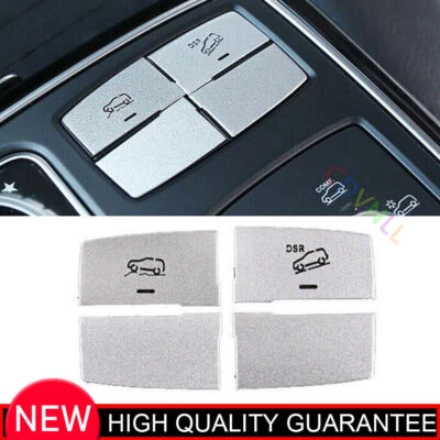 适用于奔驰 GL ML 2012 - 2016 银色铝合金汽车悬挂调节按钮保护套 — 第 1/4 张图片