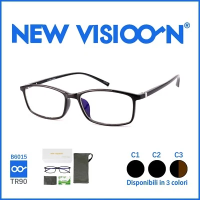 Occhiali Gaming Neutri anti luce blu da gioco Computer PC TR90 B6015 - Immagine 1 di 4