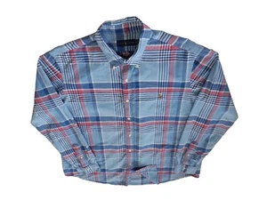 Ralph Lauren Para Hombres 2XL Manga Larga Botones Tejido Cuadros Cambray Azul Rojo Algodón - Imagen 1 de 11