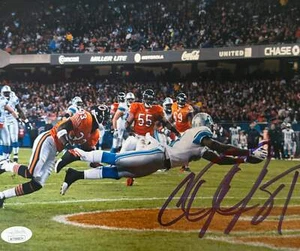Foto autografiada de Calvin Johnson Detroit 8x10 JSA - Imagen 1 de 1