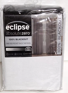 1 Nora Absolute Zero Blackout Curtain Panel White 50 x 108 - Eclipse - Picture 1 of 7