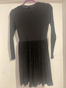 Vestido Art Class Negro Tejido y Terciopelo Coro Escolar Performance Niñas Talla 10-12 L - Imagen 1 de 6