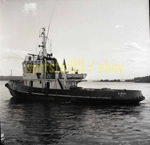 Tugboat Tug 'BJONN' - Oslo - Vintage B&W Ship Negative - Picture 1 of 2