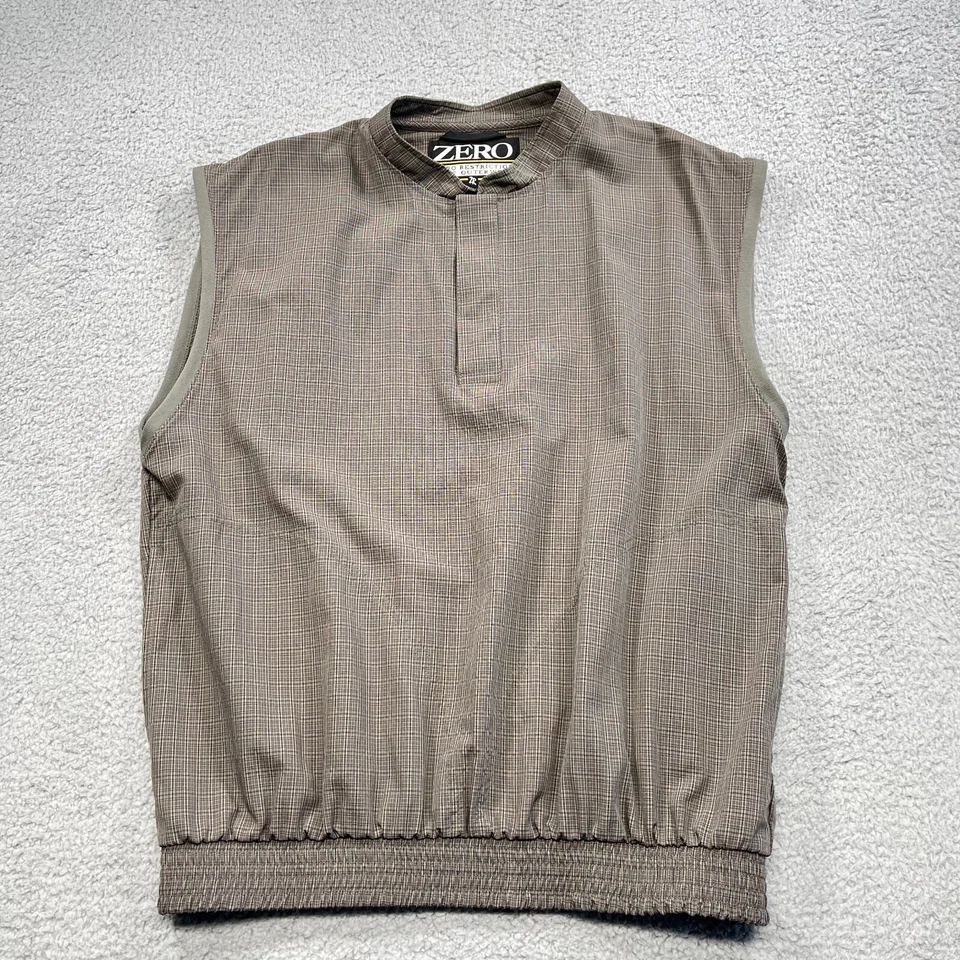 Zero Restriction Golf Vest Men Medium Plaid Pullover Wind Water Repellent USA - Image 1 of 4