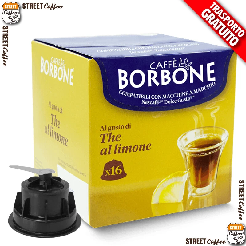 64 Capsule Caffè Borbone Te The al Limone 100% Compatibili Nescafè Dolce Gusto *