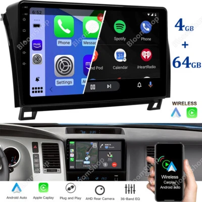 Для Toyota Tundra 2007-2013 Sequoia 2008-2019 автомобильная стереосистема GPS BT радио Android 15 - Изображение 1 из 4