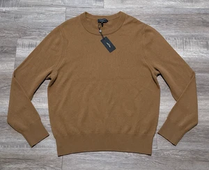 NEW rag & bone Men's Size Large 100% Cashmere Camel Paul Crewneck Sweater L $398 - Picture 1 of 6
