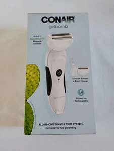 NIB Conair Girlbomb All In One Shave & Trim System Head To Toe Grooming White - Picture 1 of 4
