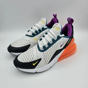 Nike Air Max 270 Youth Size 5Y/Women's 6.5 White/Orange/Purple FD0299-100 - Picture 1 of 10
