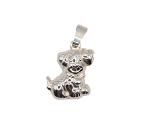 Hund 3D Charm Anhänger .925 Sterling Silber Anhänger - Hund Silber Charm - Bild 1 von 4