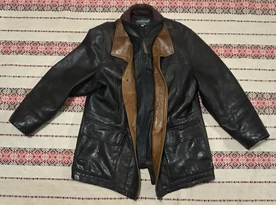 Chaqueta de cuero suave Overland talla 44 EE. UU. TAL CUAL Foto 1 de 4
