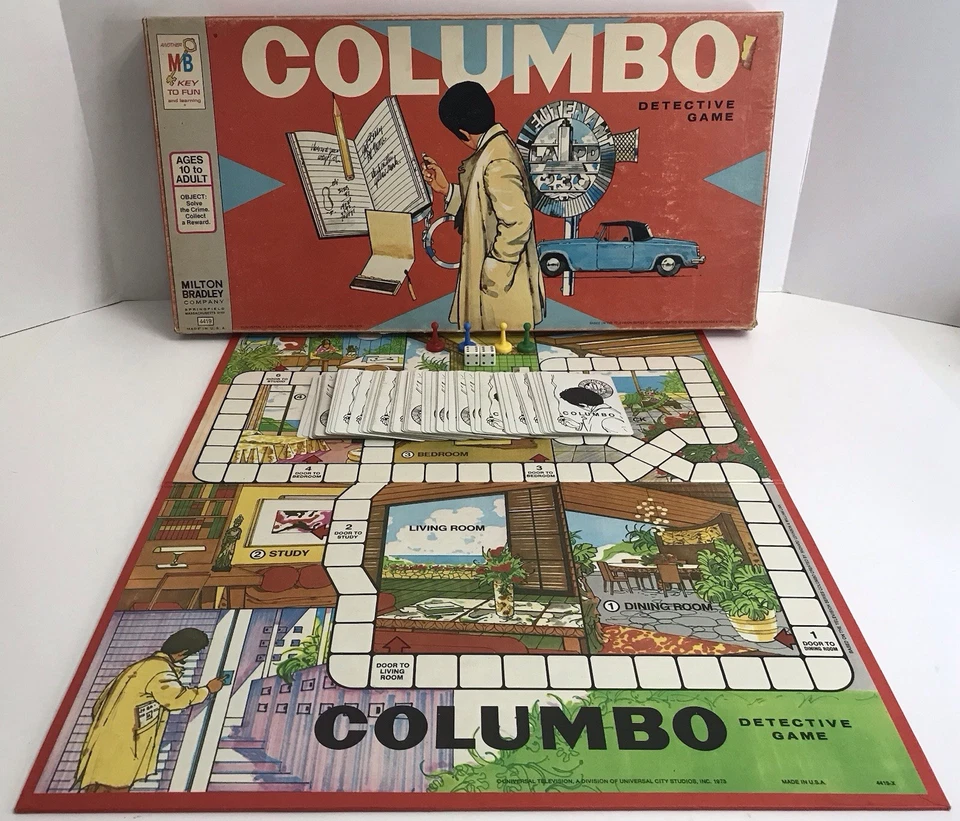 COLUMBO Detective Game 1973 Vintage Milton Bradley 4419 Complete - Image 1 of 4