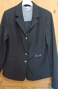 38" SCHWARZ RHINEGOLD PFERD SPRINGEN REITEN SINGLE VENT WETTKAMPF JACKE - Bild 1 von 14