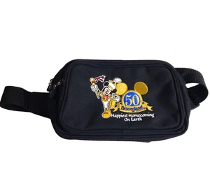 Disneyland 50th Anniversary Bauchtasche Gürteltasche bestickt Mickey Mouse schwarz - Bild 1 von 4