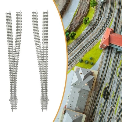 Train Model Turnout Railway 0.9cm Gauge Railroad for Enthusiasts 1:160 Scale - Image 1 of 2