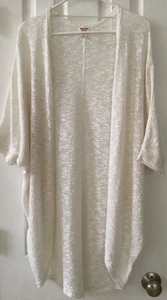 Mossimo Supply Co. Damen Strickjacke elfenbeinfarben transparent Strick vorne offen Größe S - Bild 1 von 9