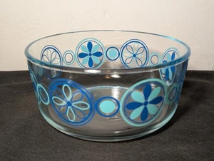 Pyrex Glasschale Aqua Türkis Blau, Pinwheel Design 7203 Vintage - Bild 1 von 4