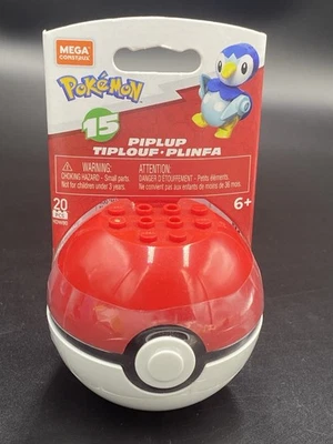 Mega Construx Pokemon Piplup Series 15 Buildable Action Figure Great Ball - Image 1 of 4