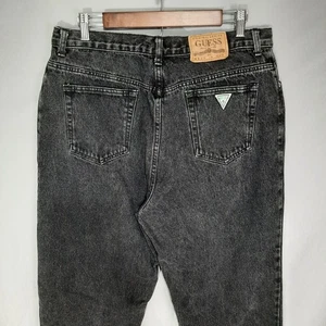 Vintage Guess Jeans Mens Size 38x32 Black Marciano 39001 Faded Vintage USA 90s - Picture 1 of 16