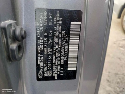 GRY LEFT FRONT DOOR ASSEMBLY 2016-2017 HYUNDAI VELOSTER Foto 1 de 4