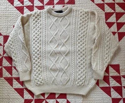 Suéter Tejido Irlandés Diseño Castillo Blarney Años 80 De Colección Talla XL Hecho en Irlanda Foto 1 de 4