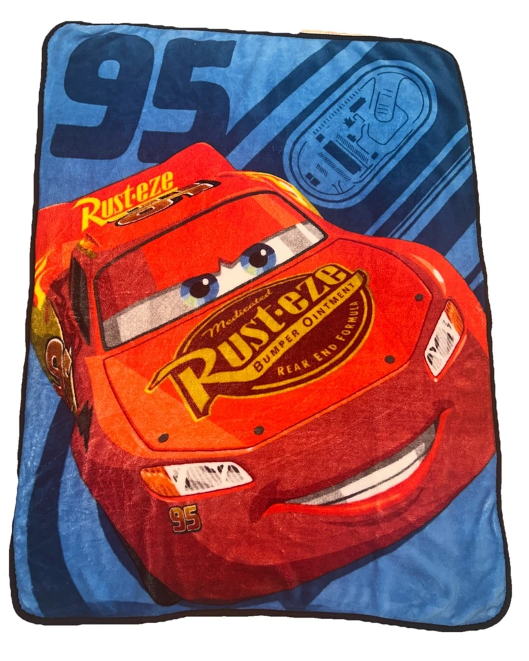 Manta de felpa suave para niños Disney Pixar CARS Lightning McQueen 47X36 Foto 1 de 2