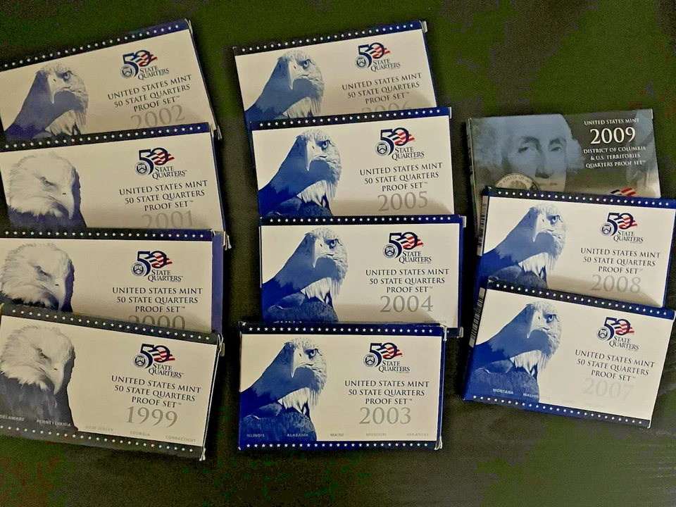 Complete US Mint State, DC, and Territory Quarter Proof Sets - Image 1 of 1