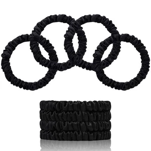 22 Momme 100% Pure Mulberry Silk Scrunchies (4 PCS) - Small Hair Elastics and... - Picture 1 of 7