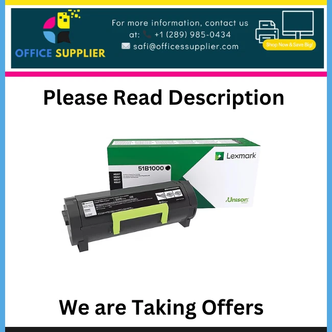 Cartucho de tóner Lexmark 51 negro rendimiento estándar (51B1000) Foto 1 de 1
