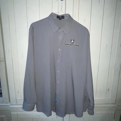 Camisa de vestir West Point Army con botones blanca y negra talla XL militar NY Foto 1 de 4